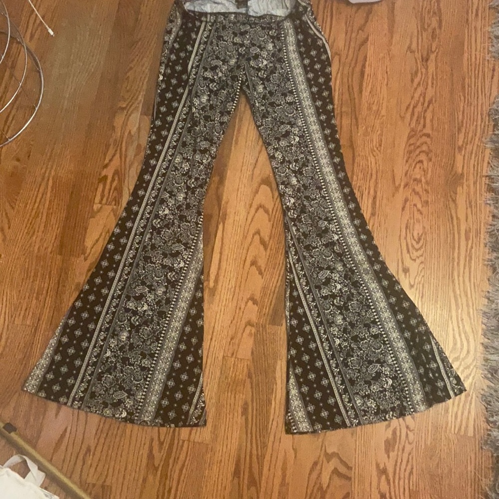 flare floral print pants